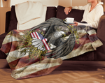 Mink Sherpa Blanket 60"x80" Flag Design